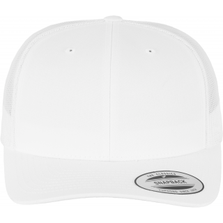 Casquette retro trucker FL6606 - WHITE personnalisable - Vue de face