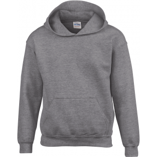 Sweat-shirt enfant capuche Heavy Blend™ GI18500B - Graphite Heather personnalisable - Vue de face