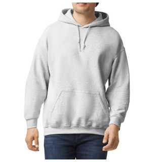 Sweat-shirt capuche Heavy Blend™ GI18500 - Ash personnalisable - Vue de face