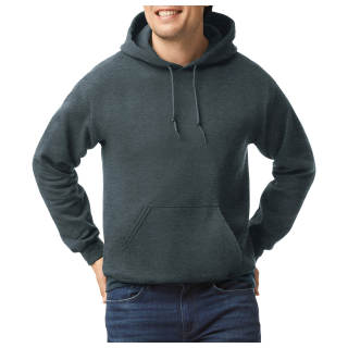 Sweat-shirt capuche Heavy Blend™ GI18500 - Dark Heather personnalisable - Vue de face