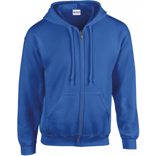 Sweat-shirt homme zippé capuche Heavy Blend™ GI18600 - Royal Blue personnalisable - Vue de face