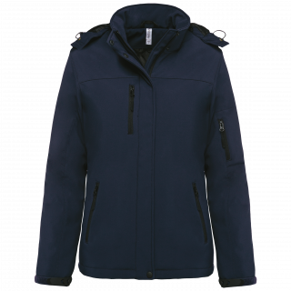 Parka softshell doublée capuche femme K651 - Navy personnalisable - Vue de face