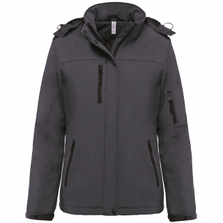 Parka softshell doublée capuche femme K651 - Titanium personnalisable - Vue de face