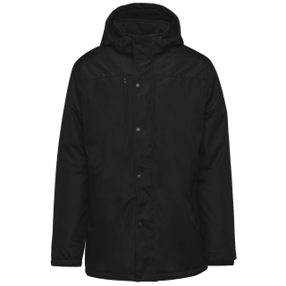 Parka avec capuche amovible homme K656 - Black personnalisable - Vue de face