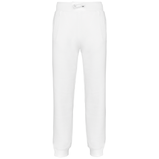 Pantalon jogging unisexe K700 - White personnalisable - Vue de face