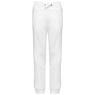 Pantalon jogging enfant K701 - White personnalisable - Vue de face