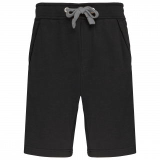 Bermuda French Terry unisexe K710 - Black personnalisable - Vue de face