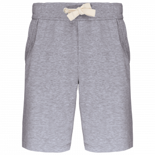 Bermuda French Terry unisexe K710 - Oxford Grey personnalisable - Vue de face