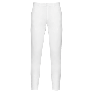 Pantalon chino homme K740 - White personnalisable - Vue de face