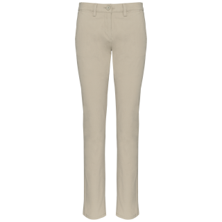 Pantalon chino femme K741 - Beige personnalisable - Vue de face