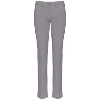 Pantalon chino femme K741 - Fine Grey personnalisable - Vue de face