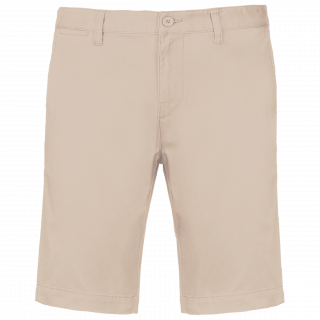 Bermuda chino homme K750 - Beige personnalisable - Vue de face