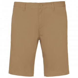 Bermuda chino homme K750 - Camel personnalisable - Vue de face