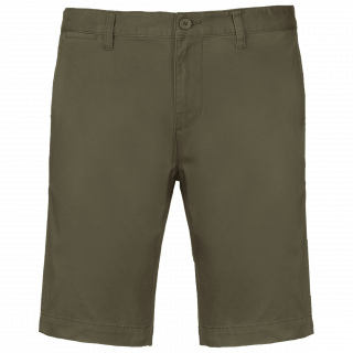 Bermuda chino homme K750 - Light khaki personnalisable - Vue de face