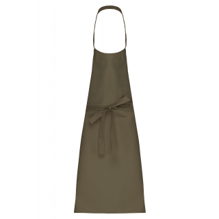 Tablier polycoton sans poche K8000 - Light khaki personnalisable - Vue de face