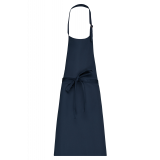 Tablier polycoton sans poche K8000 - Navy personnalisable - Vue de face