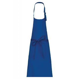 Tablier polycoton sans poche K8000 - Royal Blue personnalisable - Vue de face