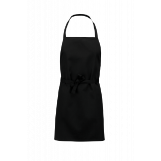 Tablier polycoton léger K8001 - Black personnalisable - Vue de face