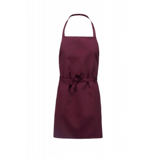 Tablier polycoton léger K8001 - Wine personnalisable - Vue de face