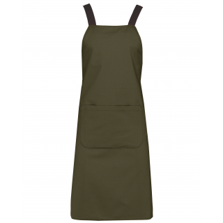 Tablier coton Bio K8002 - Mossy Green personnalisable - Vue de face