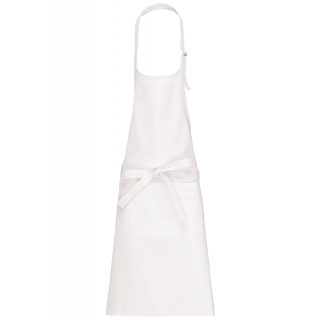 Tablier coton lavage haute température K8005 - White personnalisable - Vue de face