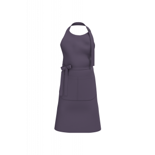 Tablier avec poche en coton Bio K8007 - Deep Plum personnalisable - Vue de face