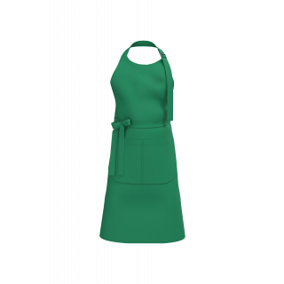 Tablier avec poche en coton Bio K8007 - Green Field personnalisable - Vue de face