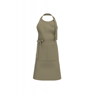 Tablier avec poche en coton Bio K8007 - Light Olive Green personnalisable - Vue de face