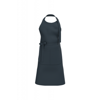 Tablier avec poche en coton Bio K8007 - Navy personnalisable - Vue de face