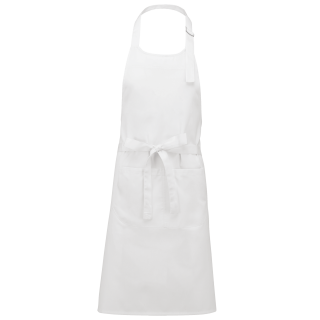 Tablier polycoton lavage haute température K8010 - White personnalisable - Vue de face