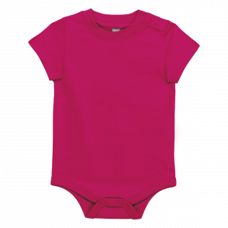 Body manches courtes bébé K831 - Fuchsia personnalisable - Vue de face