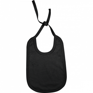 Bavoir coton bébé K832 - Black personnalisable - Vue de face