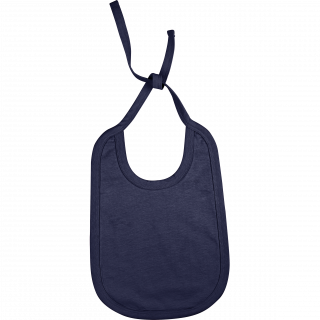 Bavoir coton bébé K832 - Navy personnalisable - Vue de face