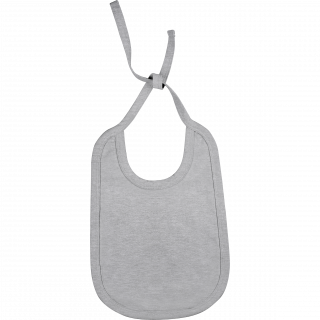 Bavoir coton bébé K832 - Oxford Grey personnalisable - Vue de face