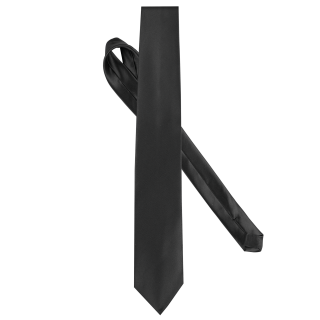 Cravate satinée K860 - Black personnalisable - Vue de face