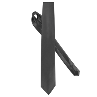 Cravate satinée K860 - Dark Grey personnalisable - Vue de face