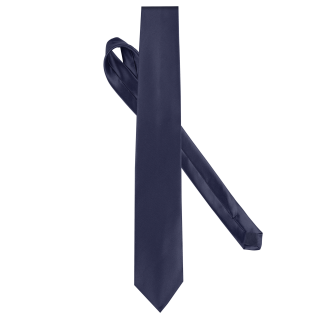 Cravate satinée K860 - Navy personnalisable - Vue de face