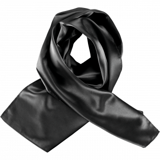 Foulard satiné K861 - Black personnalisable - Vue de face
