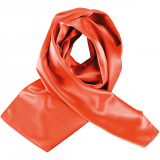 Foulard satiné K861 - Orange personnalisable - Vue de face