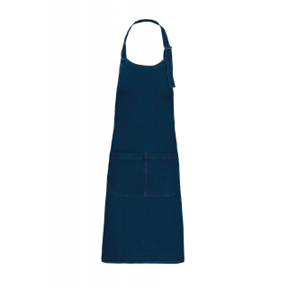 Tablier coton avec poche K885 - Denim personnalisable - Vue de face