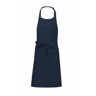Tablier coton avec poche K885 - Navy personnalisable - Vue de face