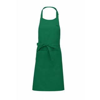 Tablier coton avec poche K885 - Kelly Green personnalisable - Vue de face