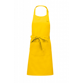 Tablier coton avec poche K885 - Yellow personnalisable - Vue de face