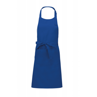 Tablier coton avec poche K885 - Royal Blue personnalisable - Vue de face