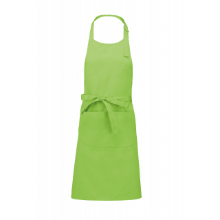 Tablier coton avec poche K885 - Lime personnalisable - Vue de face