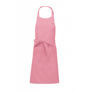 Tablier coton avec poche K885 - Dark Pink personnalisable - Vue de face