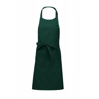 Tablier coton avec poche K885 - Bottle Green personnalisable - Vue de face