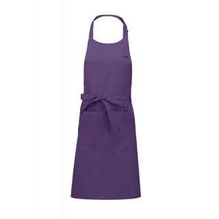 Tablier coton avec poche K885 - Purple personnalisable - Vue de face