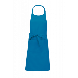 Tablier coton avec poche K885 - Tropical Blue personnalisable - Vue de face