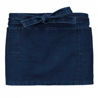 Tablier coton court K886 - Denim personnalisable - Vue de face